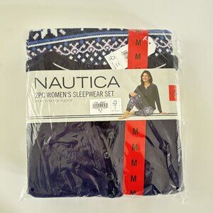 Nautica 2 PC Women's  Sleepwear Set, Snowflake - Size M, New